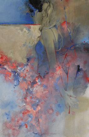 Original art for sale at UGallery.com | Blue Coral by Richard Johnson | $6,200 | acrylic painting | 36' h x 24' w