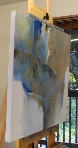 Blue by Richard Johnson |  Side View of Artwork 