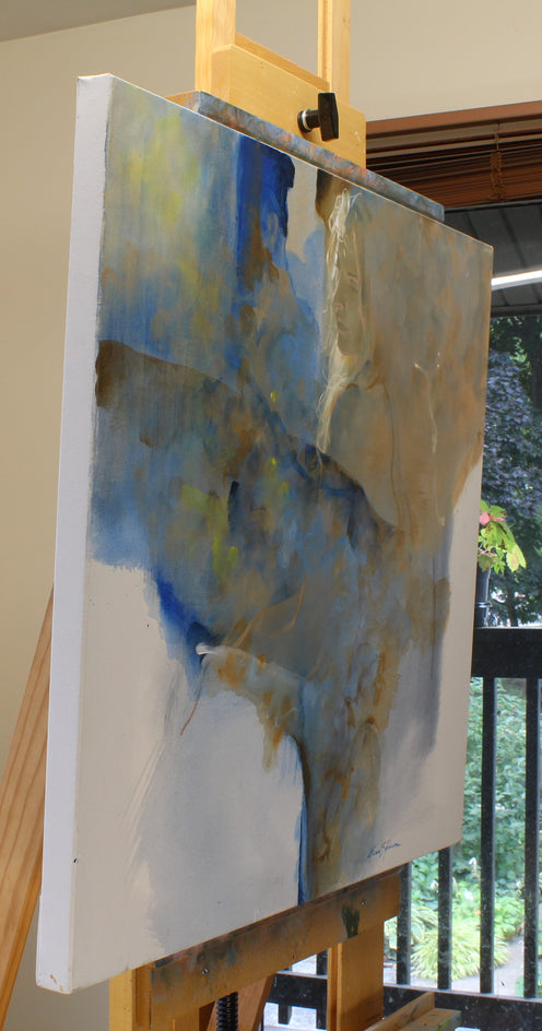 Blue by Richard Johnson |  Side View of Artwork 