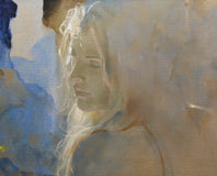 Original art for sale at UGallery.com | Blue by Richard Johnson | $6,200 | acrylic painting | 30' h x 30' w | thumbnail 4