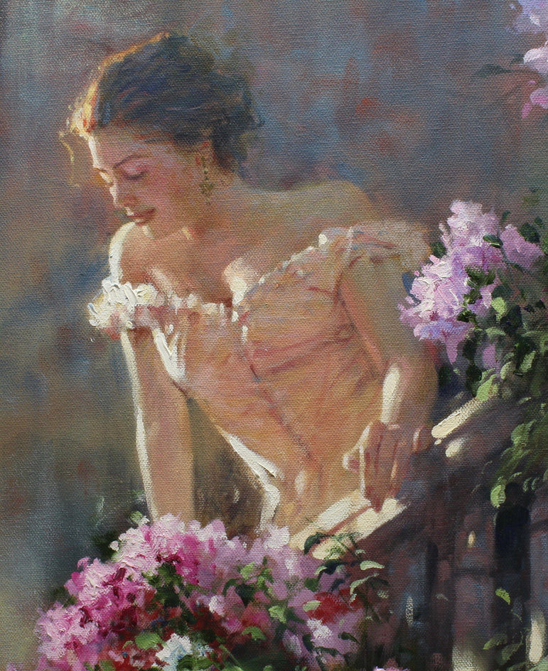 Azaleas y Sol by Richard Johnson |  Closeup View of Artwork 