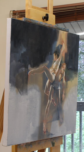 Embrace by Richard Johnson |  Side View of Artwork 