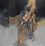 Original art for sale at UGallery.com | Embrace by Richard Johnson | $6,550 | oil painting | 30' h x 30' w | thumbnail 1