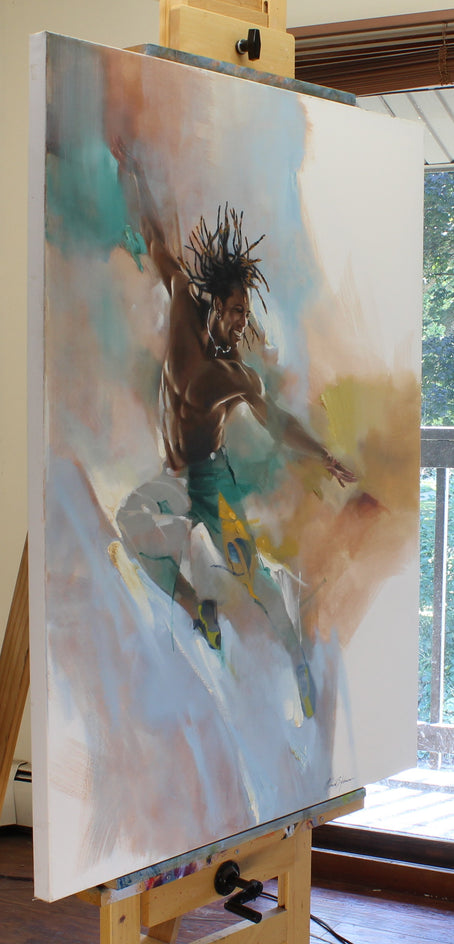 Joy by Richard Johnson |  Side View of Artwork 