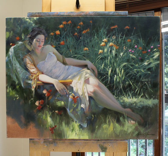 Lillies and Lace by Richard Johnson |  Context View of Artwork 