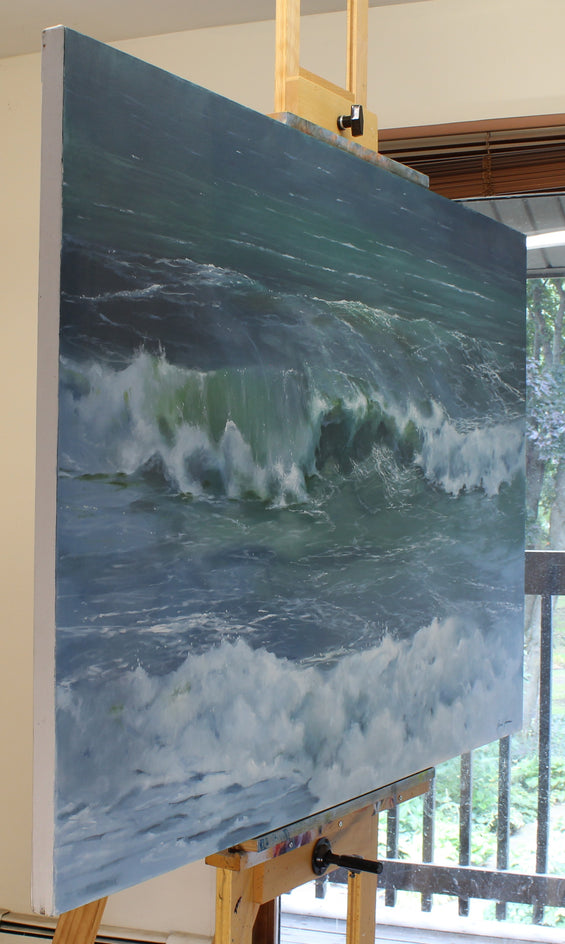 The Breakers by Richard Johnson |  Side View of Artwork 