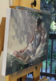 Original art for sale at UGallery.com | The Hammock in Summer by Richard Johnson | $3,600 | oil painting | 18' h x 24' w | thumbnail 2