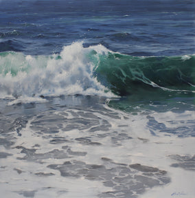 Original art for sale at UGallery.com | Where Mermaids Hide by Richard Johnson | $8,300 | oil painting | 36' h x 36' w