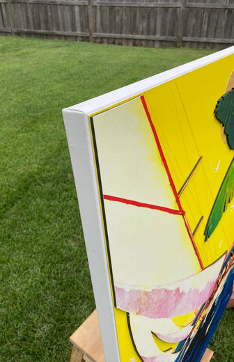 Catch a Wave by Rick "Marlowe" Schneider |  Side View of Artwork 