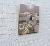 Original art for sale at UGallery.com | The Full Moon Is Still up There by Rob van Hoek | $1,400 | oil painting | 19.7' h x 19.7' w | thumbnail 2