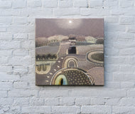 Original art for sale at UGallery.com | The Full Moon Is Still up There by Rob van Hoek | $1,100 | oil painting | 19.7' h x 19.7' w | thumbnail 3