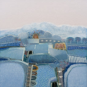 Original art for sale at UGallery.com | This Island of Blue by Rob van Hoek | $1,375 | oil painting | 23.6' h x 23.6' w
