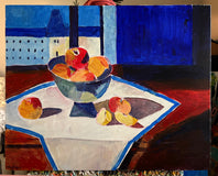 Original art for sale at UGallery.com | Apples on a Table by Robert Hofherr | $1,275 | acrylic painting | 24' h x 30' w | thumbnail 3