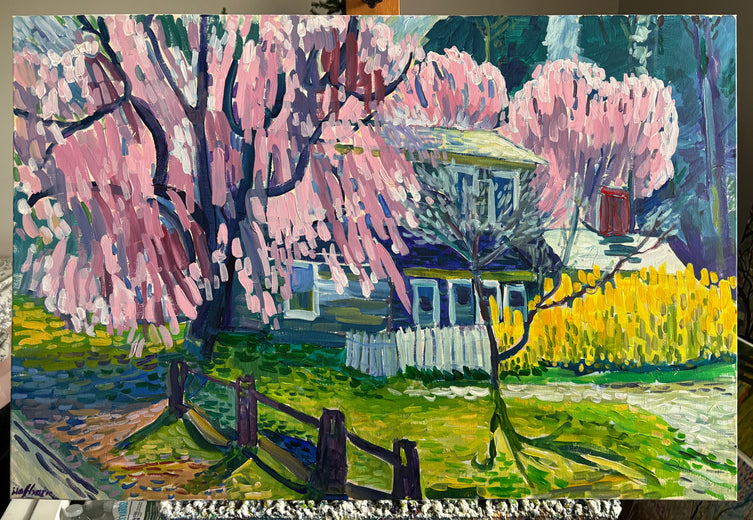 Azalea and Dogwood by Robert Hofherr |  Context View of Artwork 
