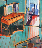 Original art for sale at UGallery.com | Bank Street Interior by Robert Hofherr | $1,175 | acrylic painting | 30' h x 24' w | thumbnail 4