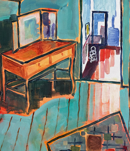Bank Street Interior by Robert Hofherr |   Closeup View of Artwork 