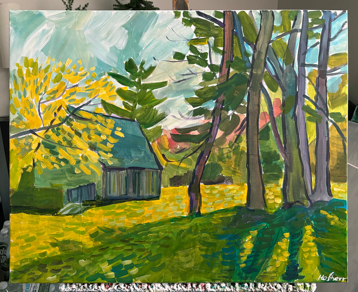 Barn in Spring by Robert Hofherr |  Context View of Artwork 