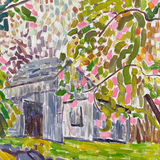Barn on Myrtle Street by Robert Hofherr |   Closeup View of Artwork 