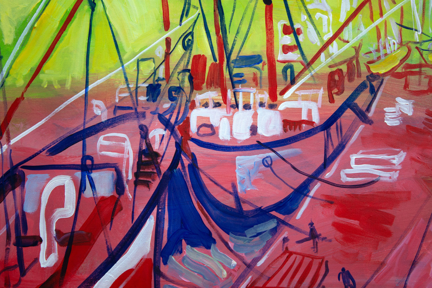 Big Ships by Robert Hofherr |  Closeup View of Artwork 