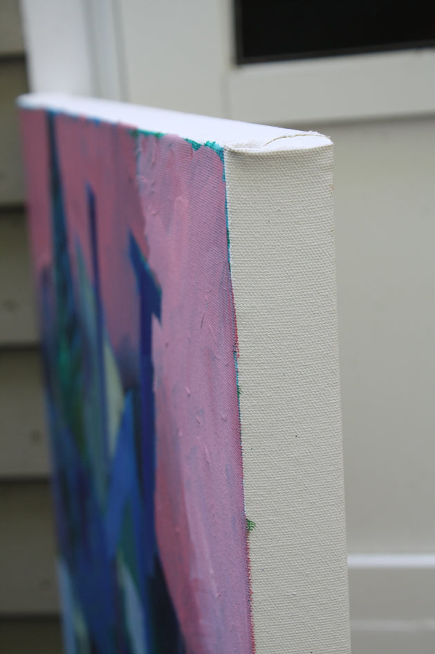 Blue Memories by Robert Hofherr |  Side View of Artwork 