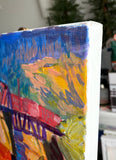 Original art for sale at UGallery.com | Bridge at Sundown by Robert Hofherr | $1,150 | acrylic painting | 18' h x 36' w | thumbnail 2