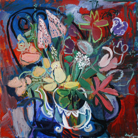 acrylic painting by Robert Hofherr titled Color Riot
