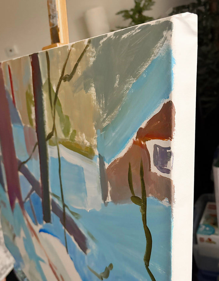 Colors of Winter by Robert Hofherr |  Side View of Artwork 