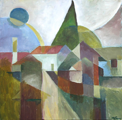 Composition with Blue Sun by Robert Hofherr | Artwork Main Image