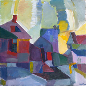 acrylic painting by Robert Hofherr titled Composition with Shapes