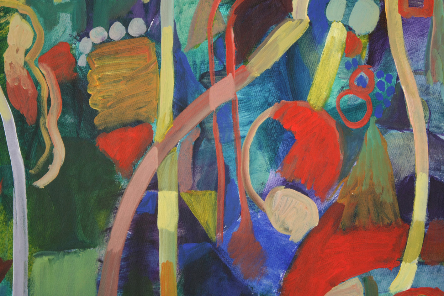 Composition with Trees by Robert Hofherr |  Closeup View of Artwork 
