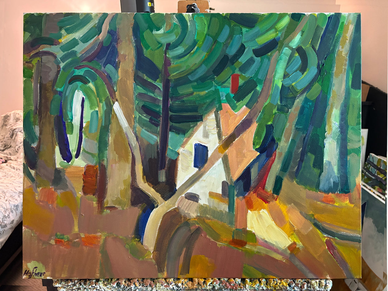 Cottage in a Wood by Robert Hofherr |  Context View of Artwork 