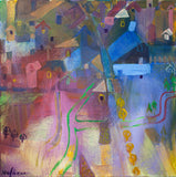 Original art for sale at UGallery.com | Destination Unknown by Robert Hofherr | $475 | acrylic painting | 16' h x 16' w | thumbnail 1