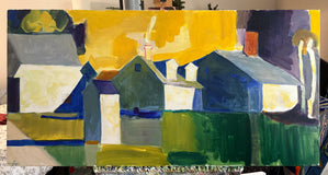 Original art for sale at UGallery.com | Down East by Robert Hofherr | $2,200 | acrylic painting | 24' h x 48' w | thumbnail 3