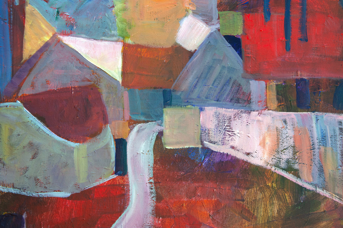 Farm Buildings by Robert Hofherr |  Closeup View of Artwork 