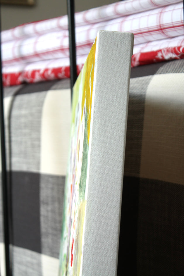 Flowers in a Vase by Robert Hofherr |  Side View of Artwork 