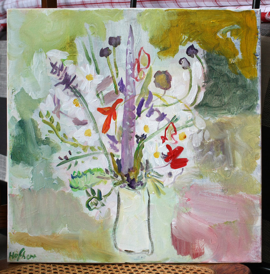Flowers in a Vase by Robert Hofherr |  Context View of Artwork 