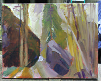 Original art for sale at UGallery.com | Gilbert Hills by Robert Hofherr | $1,125 | acrylic painting | 22' h x 28' w | thumbnail 3