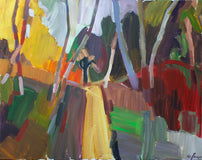 Original art for sale at UGallery.com | Going Somewhere by Robert Hofherr | $1,275 | acrylic painting | 24' h x 30' w | thumbnail 1