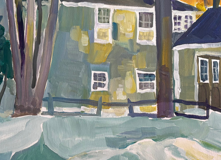 Grey Colonial by Robert Hofherr |   Closeup View of Artwork 