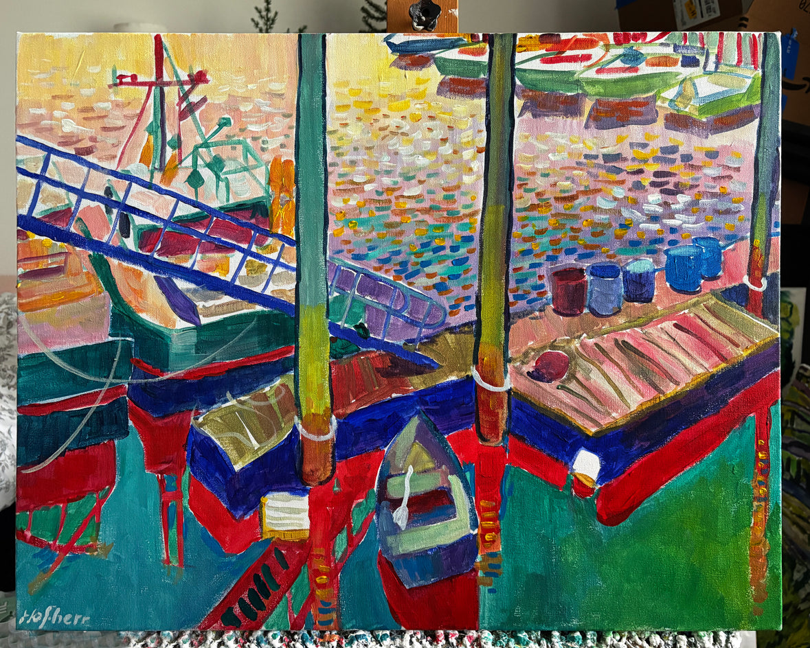 Harbor Side by Robert Hofherr |  Context View of Artwork 
