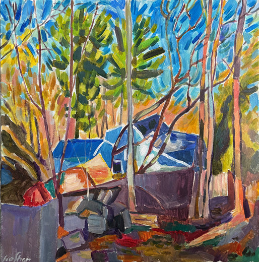 House on a Hillside by Robert Hofherr |  Artwork Main Image 