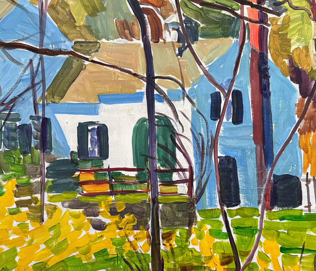 House on Old Ocean Street by Robert Hofherr |  Closeup View of Artwork 