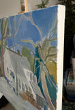 Original art for sale at UGallery.com | House with Greenhouse by Robert Hofherr | $950 | acrylic painting | 24' h x 24' w | thumbnail 2