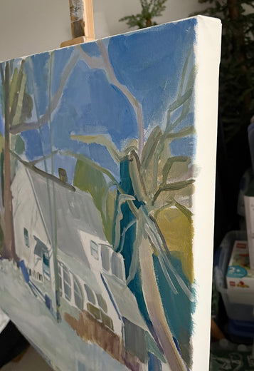 House with Greenhouse by Robert Hofherr |  Side View of Artwork 