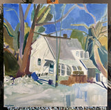 Original art for sale at UGallery.com | House with Greenhouse by Robert Hofherr | $950 | acrylic painting | 24' h x 24' w | thumbnail 3