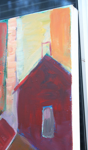 In a Northern Town by Robert Hofherr |  Side View of Artwork 