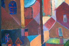 Original art for sale at UGallery.com | In a Northern Town by Robert Hofherr | $1,200 | acrylic painting | 24' h x 24' w | thumbnail 4