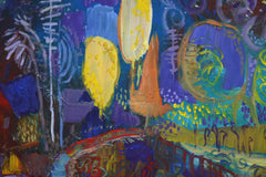 Original art for sale at UGallery.com | Lonesome October Night by Robert Hofherr | $1,325 | acrylic painting | 22' h x 28' w | thumbnail 4