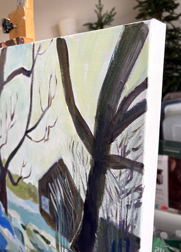 Melting Snow by Robert Hofherr |  Side View of Artwork 