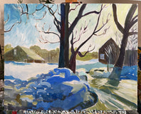 Original art for sale at UGallery.com | Melting Snow by Robert Hofherr | $1,025 | acrylic painting | 24' h x 30' w | thumbnail 3